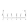 Heavy Duty Over The Door 6 Hooks Rail Matte White - Brightroom™