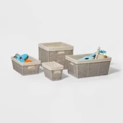 14.75" x 13" x 11" Large Lined Woven Milk Crate Gray - Brightroom™ 7 14.75" x 13" x 11" Large Lined Woven Milk Crate Gray - Brightroom™ -Our Tidy Space Sales GUEST 054d99f6 5bc4 4b73 87f9 e39da675c247 1