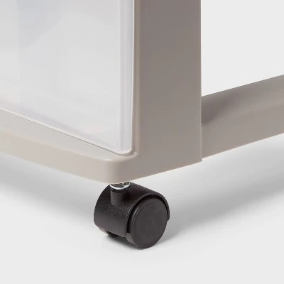 3 Drawer Medium Cart Tower Gray - Brightroom™ 4 3 Drawer Medium Cart Tower Gray - Brightroom™ - Image 2