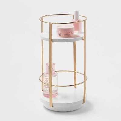 10" x 5.7" Round Metal Countertop Turntable Brass - Brightroom™ 5 10" x 5.7" Round Metal Countertop Turntable Brass - Brightroom™ - Image 3