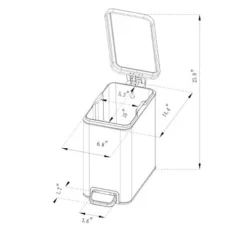 10L Stainless Slim Step Trash Can - Brightroom™ -Our Tidy Space Sales GUEST 10927746 ac0a 4425 b0b7 84003a4c5262