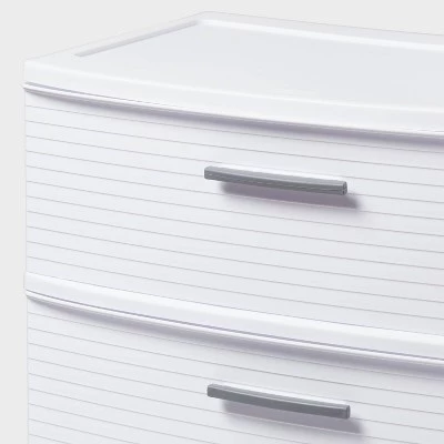 3 Drawer Wide Tower White - Brightroom™ 4 3 Drawer Wide Tower White - Brightroom™ - Image 2