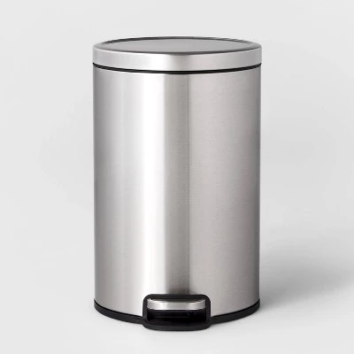 12L Round Step Trash Can - Brightroom™ Silver 7 12L Round Step Trash Can - Brightroom™ Silver - Image 5