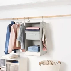 Hanging Fabric Storage Organizer Gray - Brightroom™