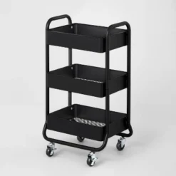 3 Tier Metal Utility Cart - Brightroom™ Black 11 3 Tier Metal Utility Cart - Brightroom™ Black -Our Tidy Space Sales GUEST 22276990 d580 4374 ad13 07604bb70246