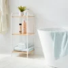 Short Wood Bath Storage Tower White Metal - Brightroom™ -Our Tidy Space Sales GUEST 25b7dc07 1499 43ca b584 bbfb4be81023