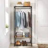 Two Shelf Wardrobe Black Metal with Natural Wood - Brightroom™ -Our Tidy Space Sales GUEST 28e3e938 c2d2 4f47 9d84 5f678a1c3e75