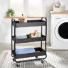 Wide Metal Utility Cart Black - Brightroom™ -Our Tidy Space Sales GUEST 2cb3f13a 558f 410f 9d4b 88e4b757918a