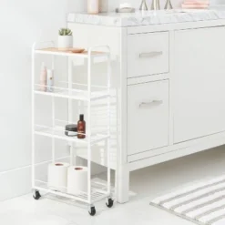 Skinny Storage Cart Matte White - Brightroom™