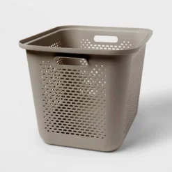 Large Decorative Plastic Bin with Cutout Handles - Brightroom™ White -Our Tidy Space Sales GUEST 3a5c7250 bbdc 4c6b bbbb 0d595e83f9a0
