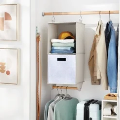 Two Shelf Hanging Closet with Hanging Rod - Brightroom™ -Our Tidy Space Sales GUEST 419cd4d6 edaf 49ae 8a21 b3509e01aeb6