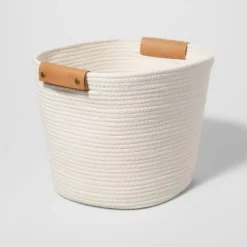 13" Decorative Coiled Rope Basket - Brightroom™ Cream -Our Tidy Space Sales GUEST 41cf4a02 120b 467c 99ef d4d71444fb89