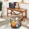 Round Black Wire with Natural Wood Handles Floor Basket - Brightroom™ -Our Tidy Space Sales GUEST 43553b6a c0bc 4139 8d81 77957cc0aa30