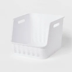 Wave Open Front Bin - Brightroom™ White -Our Tidy Space Sales GUEST 449363c1 bf6c 446b b92c 0a25c58368a2