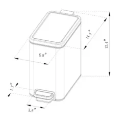 10L Stainless Slim Step Trash Can - Brightroom™ -Our Tidy Space Sales GUEST 50896fbc 9035 4700 ae29 76a3b0122bac