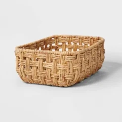 Rectangular Twisted Open Checkered Weave Basket - Brightroom™ -Our Tidy Space Sales GUEST 514258d4 7e89 434a bb0b bbdf991578bf