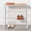 4 Tier Shoe Rack White Metal with Natural Wood - Brightroom™ 1 4 Tier Shoe Rack White Metal with Natural Wood - Brightroom™ -Our Tidy Space Sales GUEST 6093b851 f8d2 4adb ad7f 97aefd41c9b2