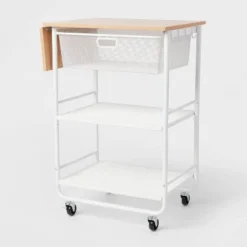 Metal Storage Cart with Mesh Drawer and Wood Top - Brightroom™ White 8 Metal Storage Cart with Mesh Drawer and Wood Top - Brightroom™ White -Our Tidy Space Sales GUEST 6a3f4f1c bcb3 4ae4 9689 38ee247e03c3