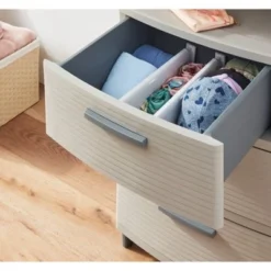 Set of 2 Plastic Drawer Dividers White - Brightroom™