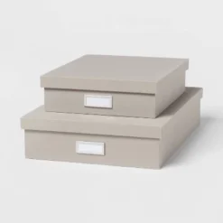 Canvas Desk Storage Box Set of 2 - Brightroom™ Gray -Our Tidy Space Sales GUEST 6d99f21c f878 4b0e 9ebb 9b6fd8e70c76