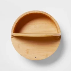 9" x 4" Circular Hinge Lid Bamboo Countertop Organizer - Brightroom™ -Our Tidy Space Sales GUEST 81297cee 828e 489b 8a0f ef51bc16d46d