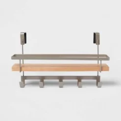 Shelf Rack with 5 Hooks - Brightroom™ Brushed Nickel -Our Tidy Space Sales GUEST 853bdf41 ebc4 4517 bfd7 fb3b0039943d