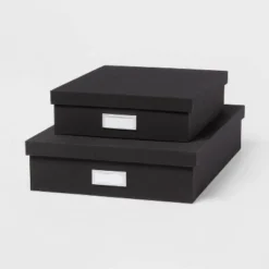 Canvas Desk Storage Box Set of 2 - Brightroom™ Gray -Our Tidy Space Sales GUEST 865b7d07 3a75 494b 99e8 39d25c3e9964