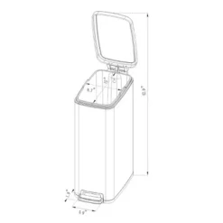 45L Slim Step Trash Can - Brightroom™ -Our Tidy Space Sales GUEST 869a5ad1 0687 49c5 986b a36d11f424d8