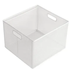 10" x 14" x 13.25" Mesh Crate File Box White - Brightroom™
