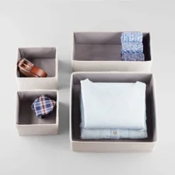 Set of 4 Collapsible Fabric Drawer Organizers - Brightroom™ -Our Tidy Space Sales GUEST 87fd839d 2b7f 43b0 b7ba 9d8157b138ad