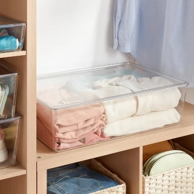 26L Stacking Clear Bin with Lid - Brightroom™ 3 26L Stacking Clear Bin with Lid - Brightroom™