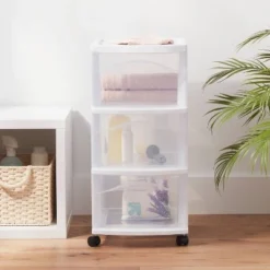 3 Drawer Medium Cart White - Brightroom™