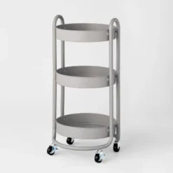 3 Tier Round Metal Utility Cart - Brightroom™ Gray 9 3 Tier Round Metal Utility Cart - Brightroom™ Gray -Our Tidy Space Sales GUEST a3f8786e 2813 41c1 b303 d6f067556317