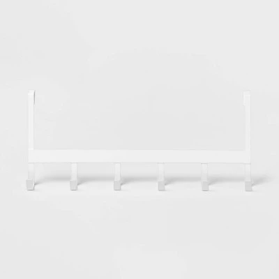 Large Over the Door Hook 6 Hooks - Brightroom™ Matte Black 7 Large Over the Door Hook 6 Hooks - Brightroom™ Matte Black - Image 5