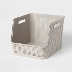 Wave Open Front Bin - Brightroom™ White -Our Tidy Space Sales GUEST ab740cca d2bc 4309 9bb2 99d0e70afb8b