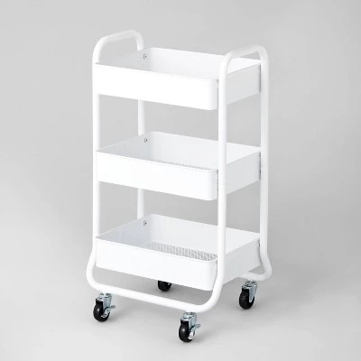 3 Tier Metal Utility Cart - Brightroom™ Black 8 3 Tier Metal Utility Cart - Brightroom™ Black - Image 6