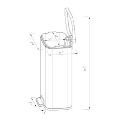 45L Rectangular Step Trash Can - Brightroom™ Gold -Our Tidy Space Sales GUEST bc44a777 3ad8 456c b42b 05cf0b17d67c