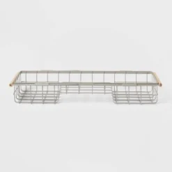 Metal Bathtub Caddy with Wood Handles - Brightroom™ Matte Black -Our Tidy Space Sales GUEST c36f2fab 3b86 43c7 b0dd 3a35c275f20c