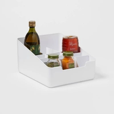 Plastic Bin with Angled Slots White - Brightroom™ 4 Plastic Bin with Angled Slots White - Brightroom™ - Image 2