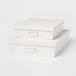 Canvas Desk Storage Box Set of 2 - Brightroom™ Gray -Our Tidy Space Sales GUEST d08316dd b99f 4e3b 89ec fa5c80fd7470