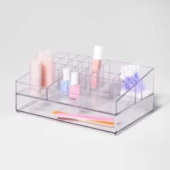 Extra Large Bathroom Plastic Tiered Cosmetic Organizer Clear - Brightroom™ -Our Tidy Space Sales GUEST d6e5cc92 a303 46a0 bb52 9b4e8dd54615