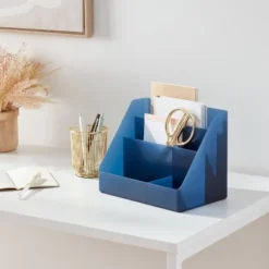 Medium Desktop Organizer Shadow Blue - Brightroom™