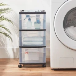 3 Drawer Medium Cart Black - Brightroom™