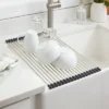 Over the Sink (Roll Away) Dish Drainer Silver - Brightroom™