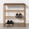 4 Tier Shoe Rack Brass with Walnut Wood - Brightroom™ -Our Tidy Space Sales GUEST e31dce3a bdeb 4fd6 b72c 1d264900f33c