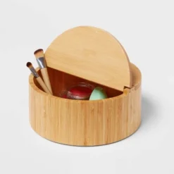 9" x 4" Circular Hinge Lid Bamboo Countertop Organizer - Brightroom™ -Our Tidy Space Sales GUEST e91a16ba 67ba 4346 aca1 624c8c7558a6