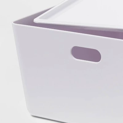 11L Stacking Bin with Lid White - Brightroom™ 4 11L Stacking Bin with Lid White - Brightroom™ - Image 2