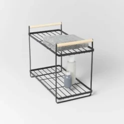 Wood Handle Tiered Vanity Organizer Black - Brightroom™ -Our Tidy Space Sales GUEST ef9f504c 19ce 47b2 a3eb d9c7c36c8651