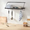 Metal Utility Shelf with Hooks Black - Brightroom™ -Our Tidy Space Sales GUEST fda7f52d 1f18 40d5 be40 fb7c7055c23b